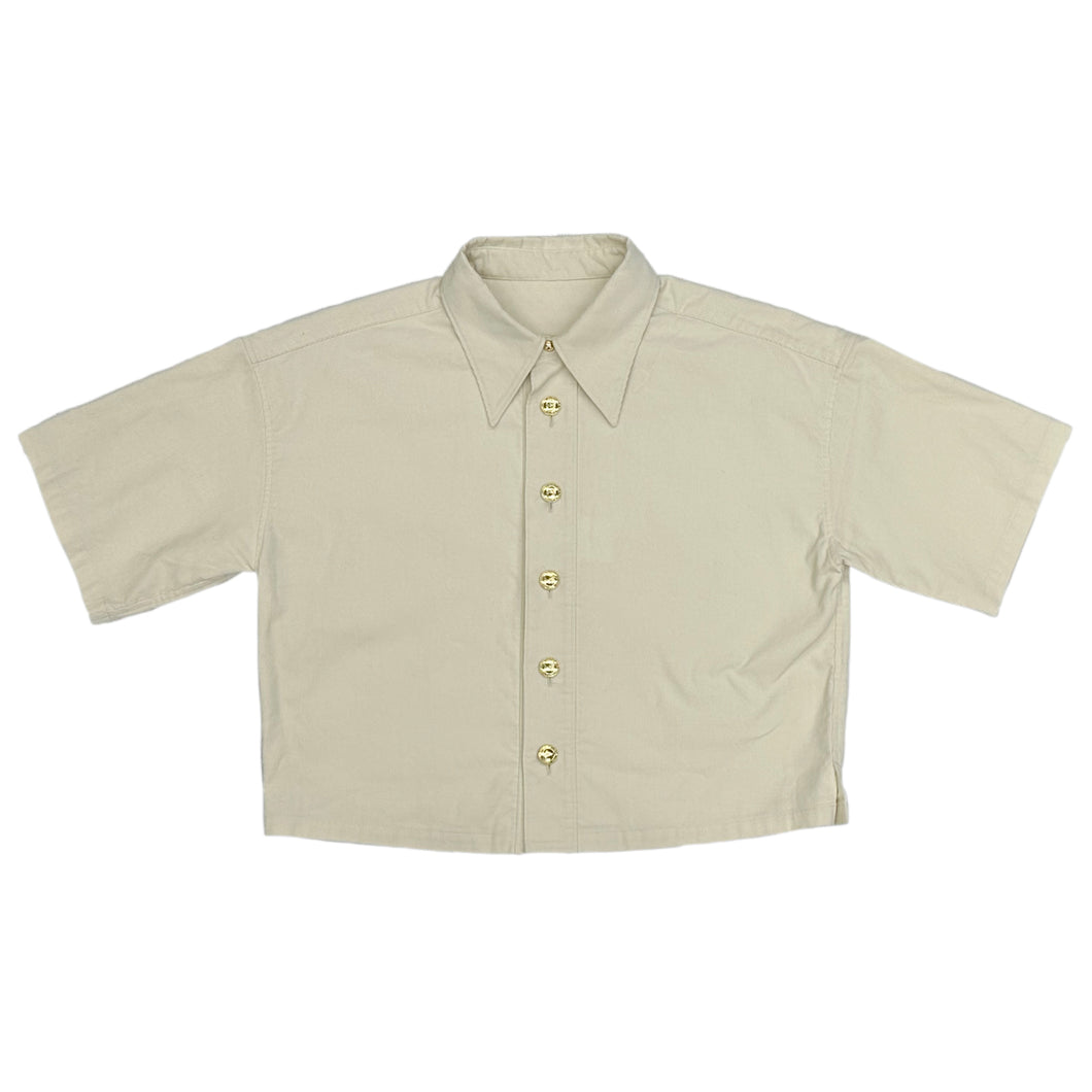 【予約受注】22W CORDUROY SHORT SLEEVE CROPED SHIRTS